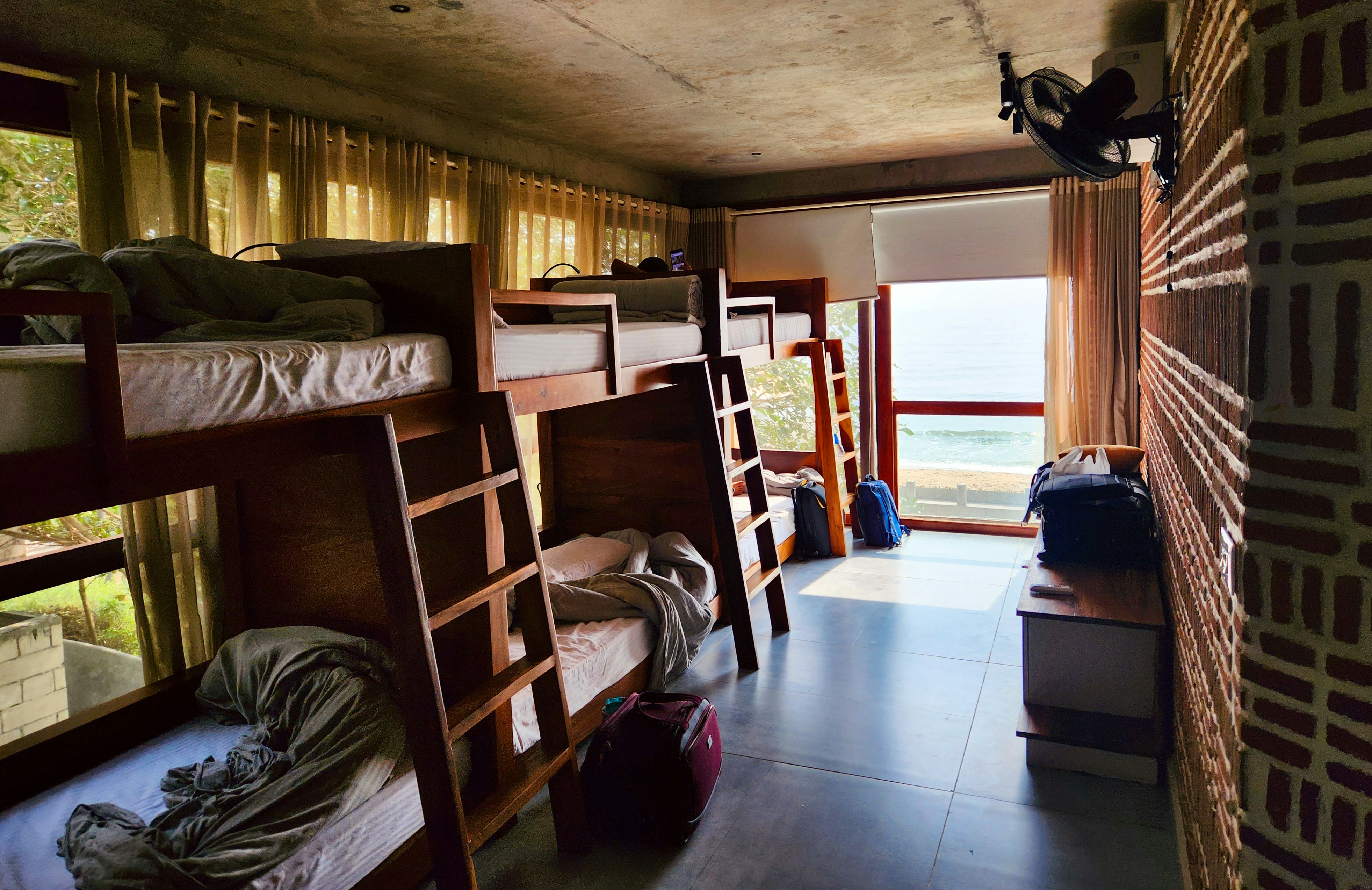 hostel with beach view
